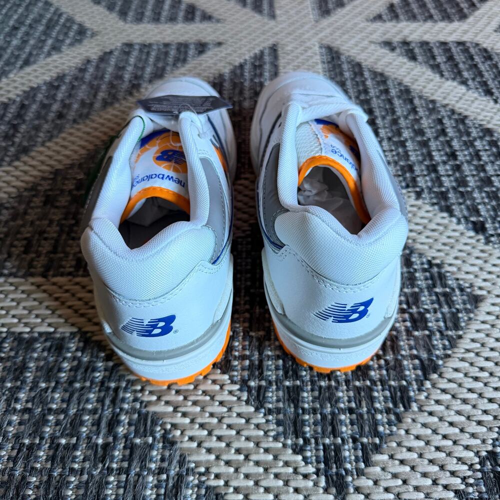 New Balance 550 Sneaker Lakers Pack White/Orange Womens Size 7.5 - Picture 7 of 9